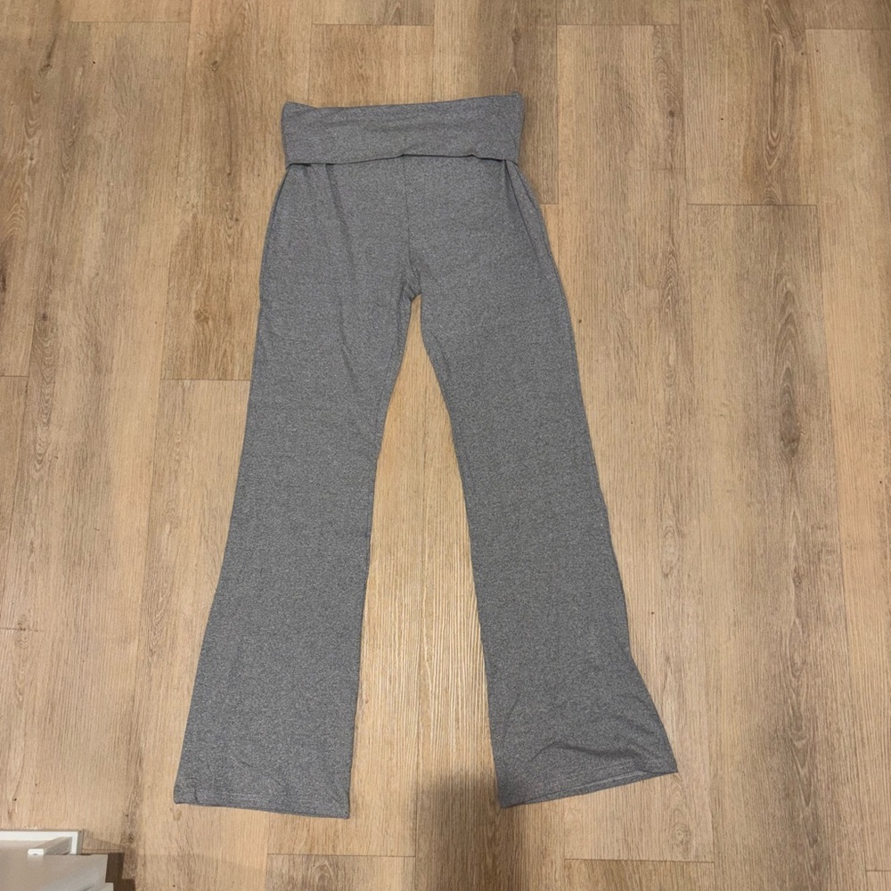Gray Wide-Leg Lounge Pants